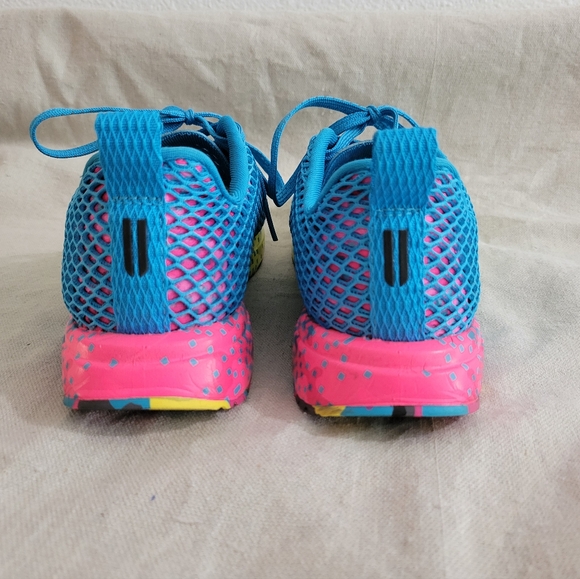 NoBull RARE neon blue glitch mesh runners men's 7/women's 9 Worn once! Like New! - Picture 4 of 9